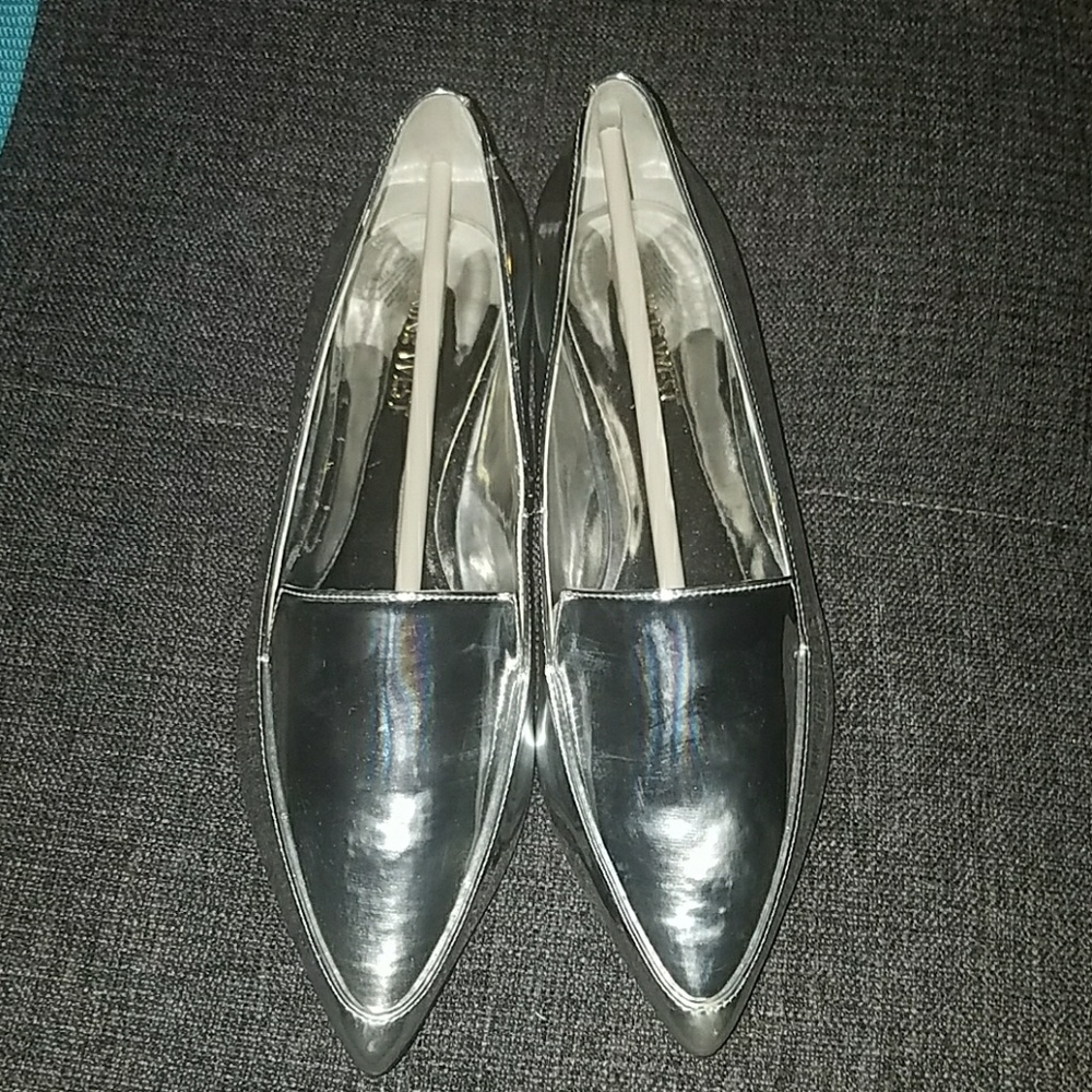 COPY - nine west silver flats